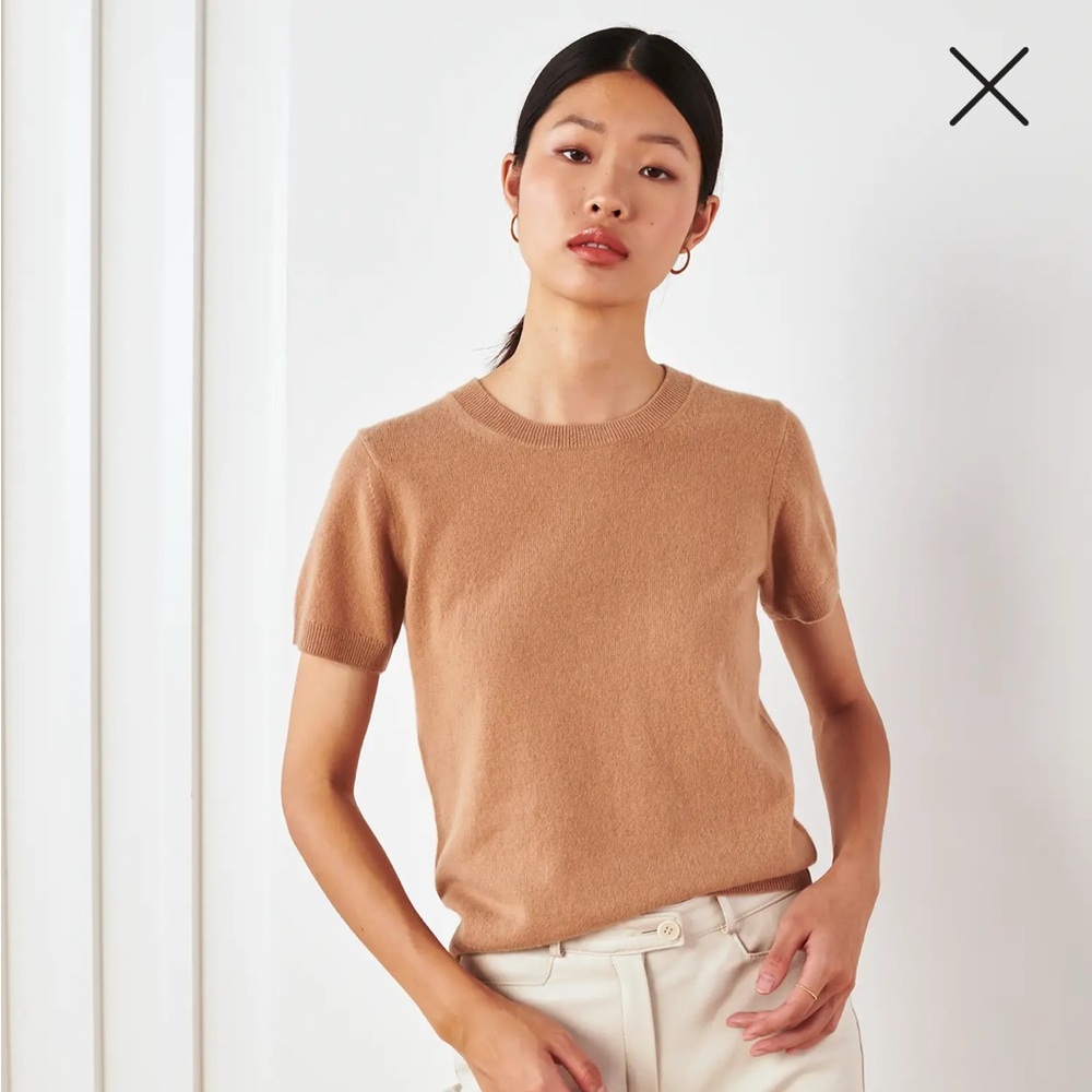 QUINCE cashmere short sleeve tee sweater, sz s